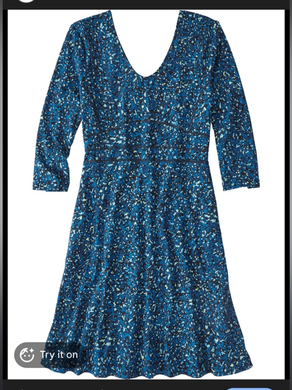 Title Nine Dream 3/4 Sleeve Dress Sea Glass Athleisure Stretch